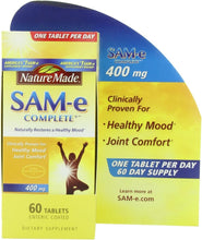 Load image into Gallery viewer, 60 Count SAM-e Complete 400 mg Tablets for Enhanced Mood &amp; Joint Health