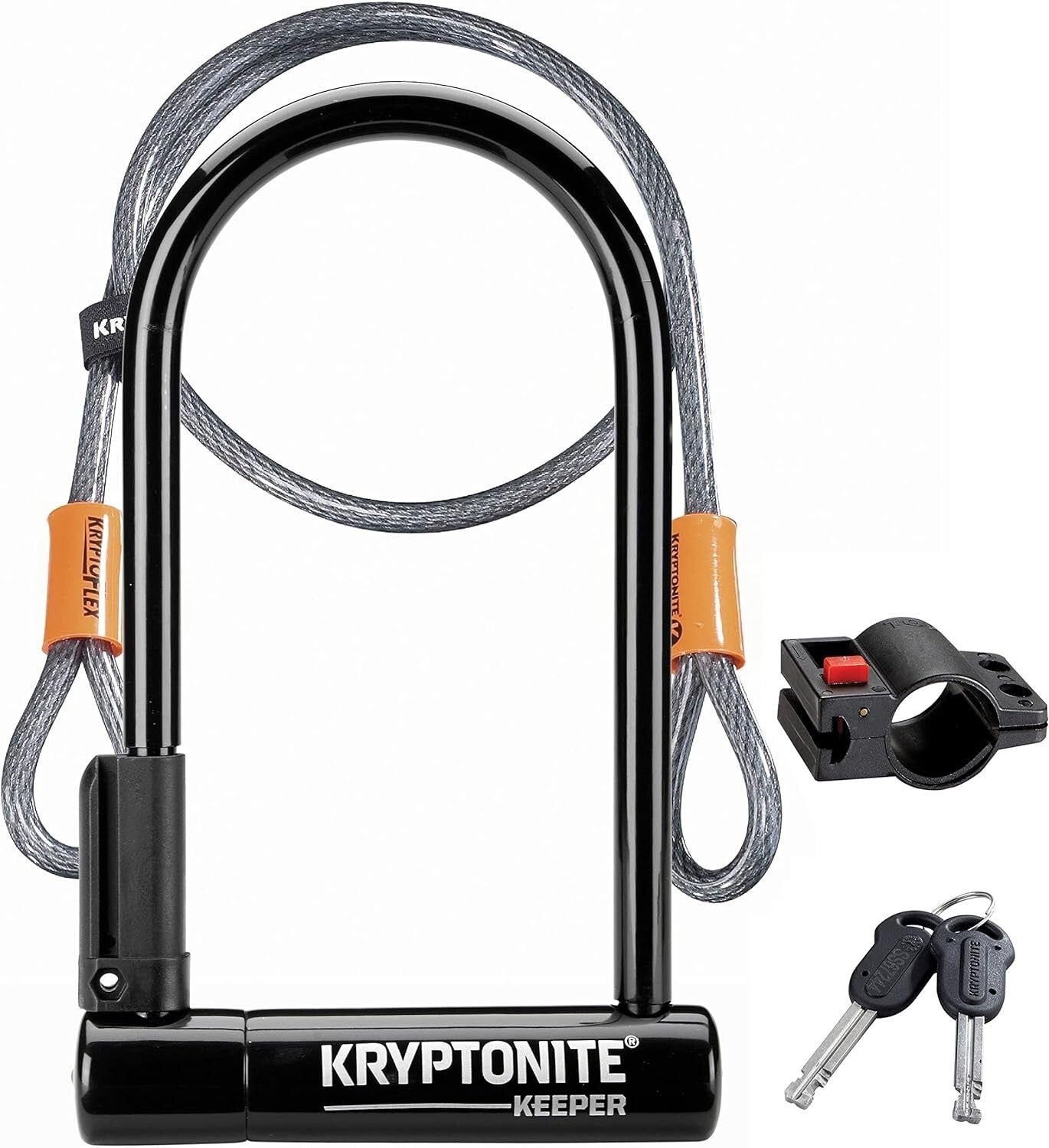 12mm Steel U-Lock with Cable - Durable Anti-Theft Bicycle Security Solution