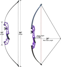 Load image into Gallery viewer, Ergonomic Right-Hand Purple Bow with 6 Arrows - Archery Set for All Skill Levels