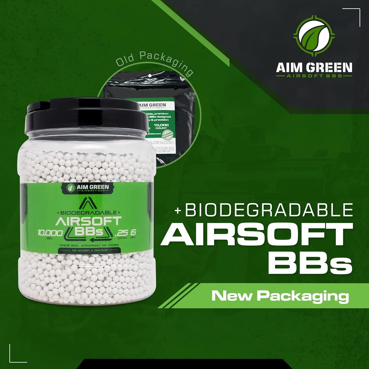 Eco-Conscious White Airsoft BBs - Biodegradable 6mm for Tournaments & Practice