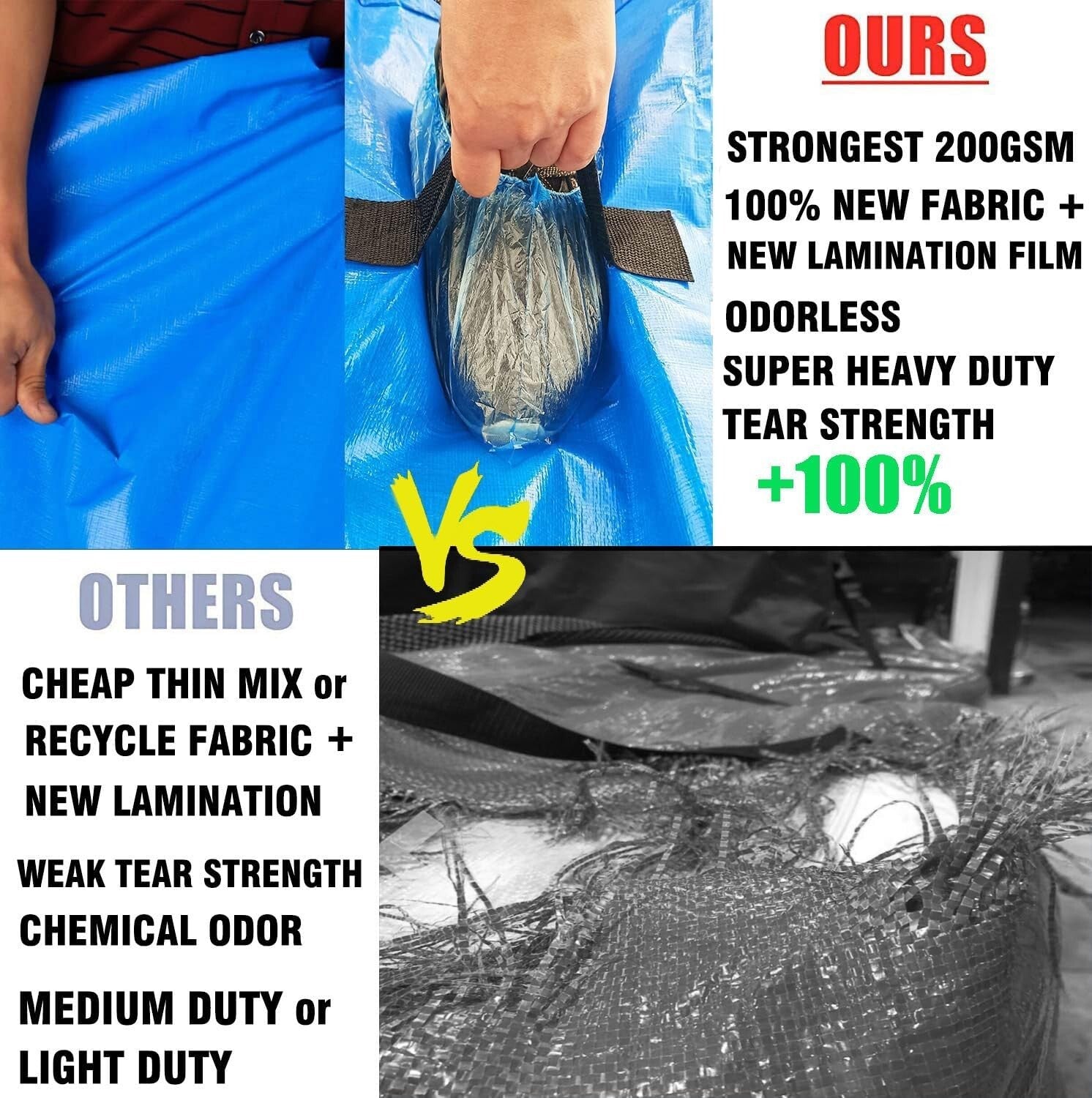 Sturdy Heavy Duty Mattress Bag for Moving - King Size with Advanced Strength