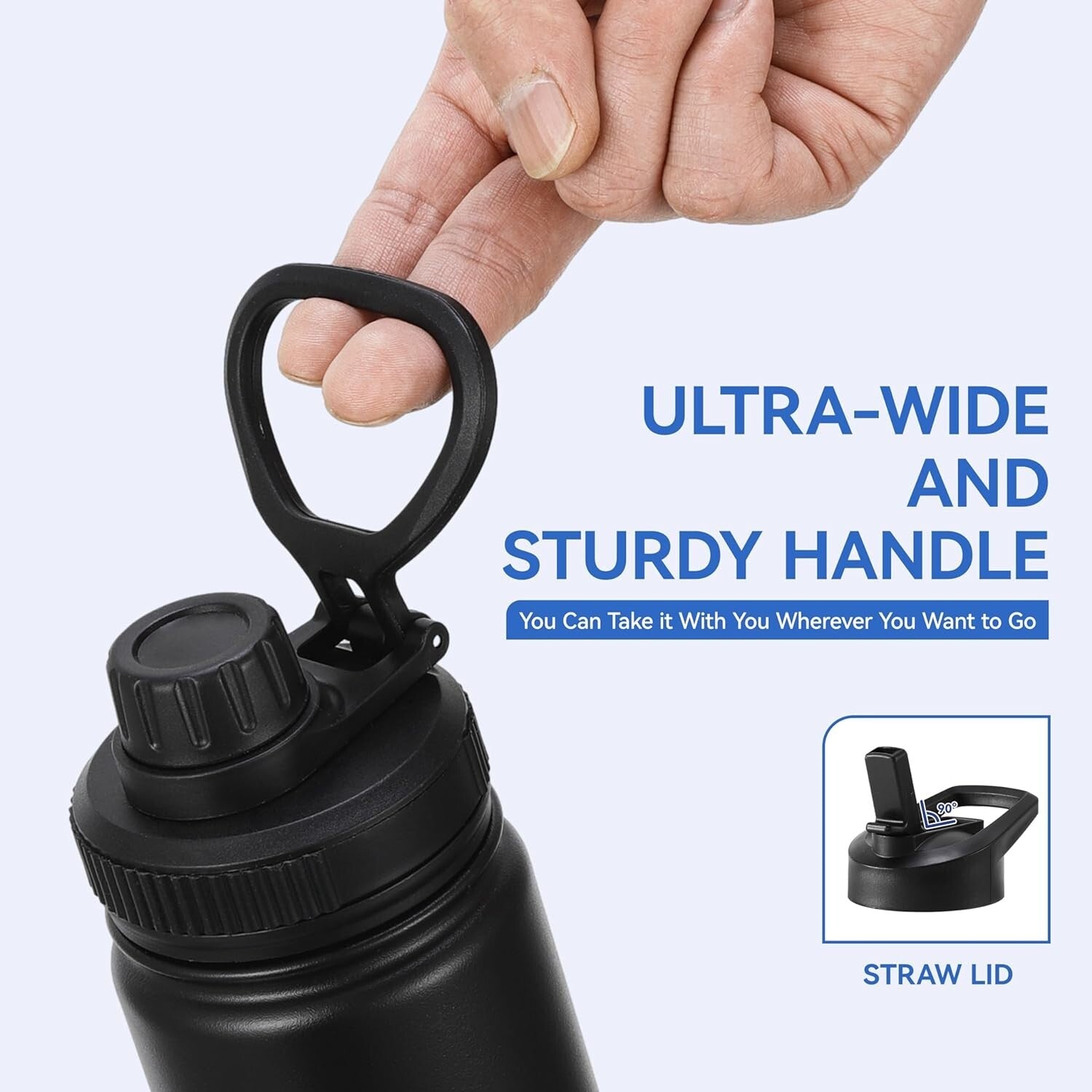 16oz Leakproof Kids Water Bottle - Insulated Stainless Steel for Active Kids