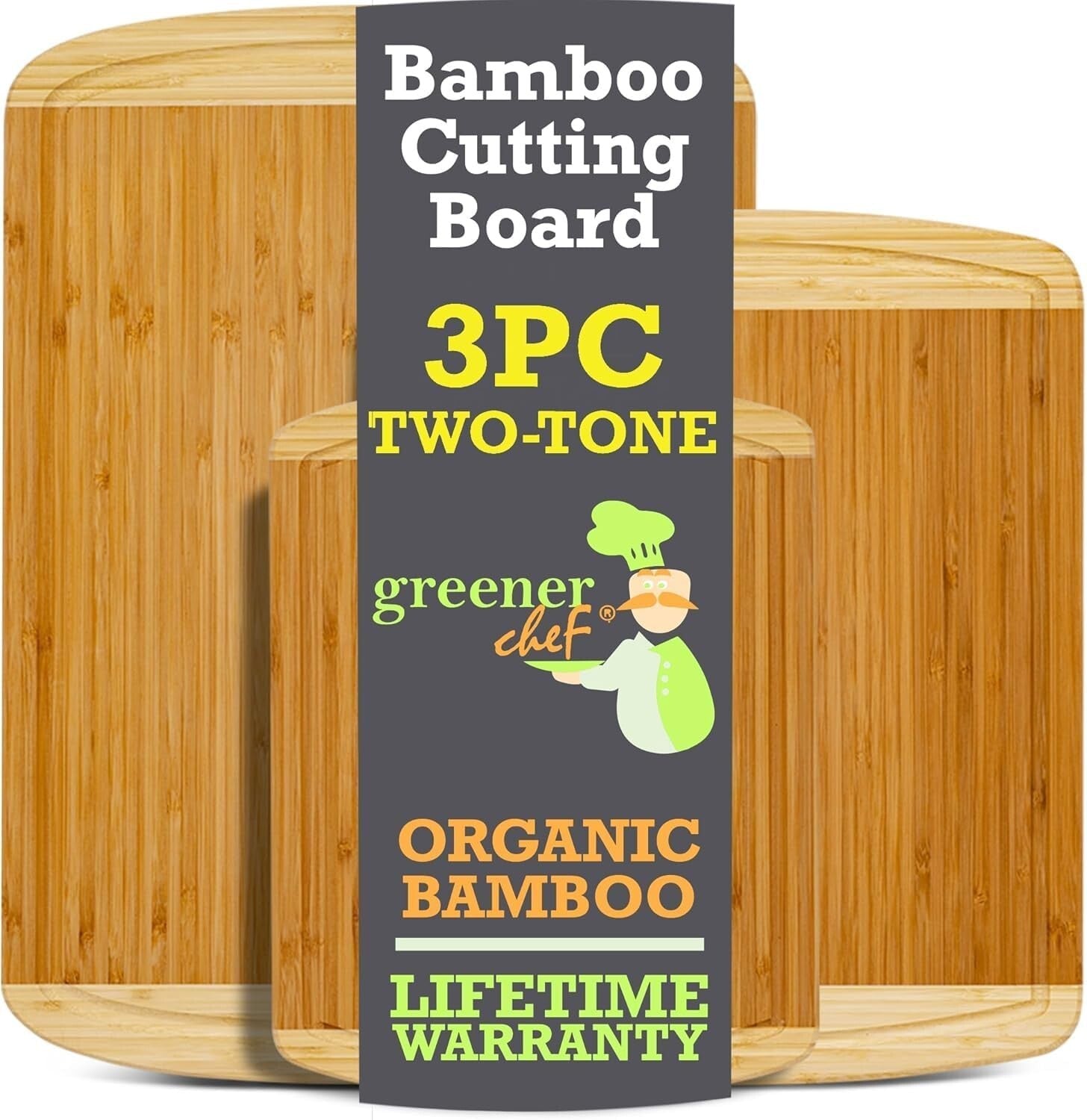 Versatile Bamboo Chopping Board Set for Home Cooks - Lifetime Warranty Included!