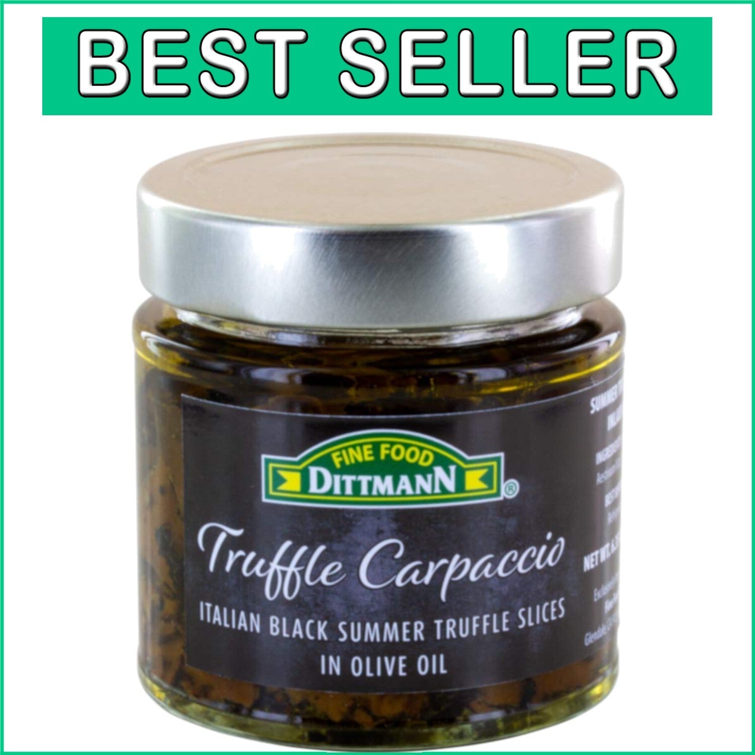Artisanal Black Summer Truffle Carpaccio in Olive Oil - 6.35oz Culinary Gem