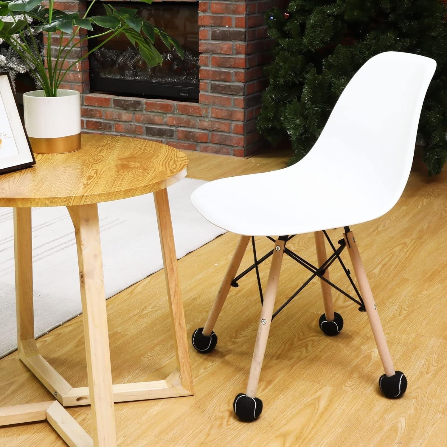 40 Pcs Precut Rubber Tennis Balls for Furniture & Floor Protection - Black