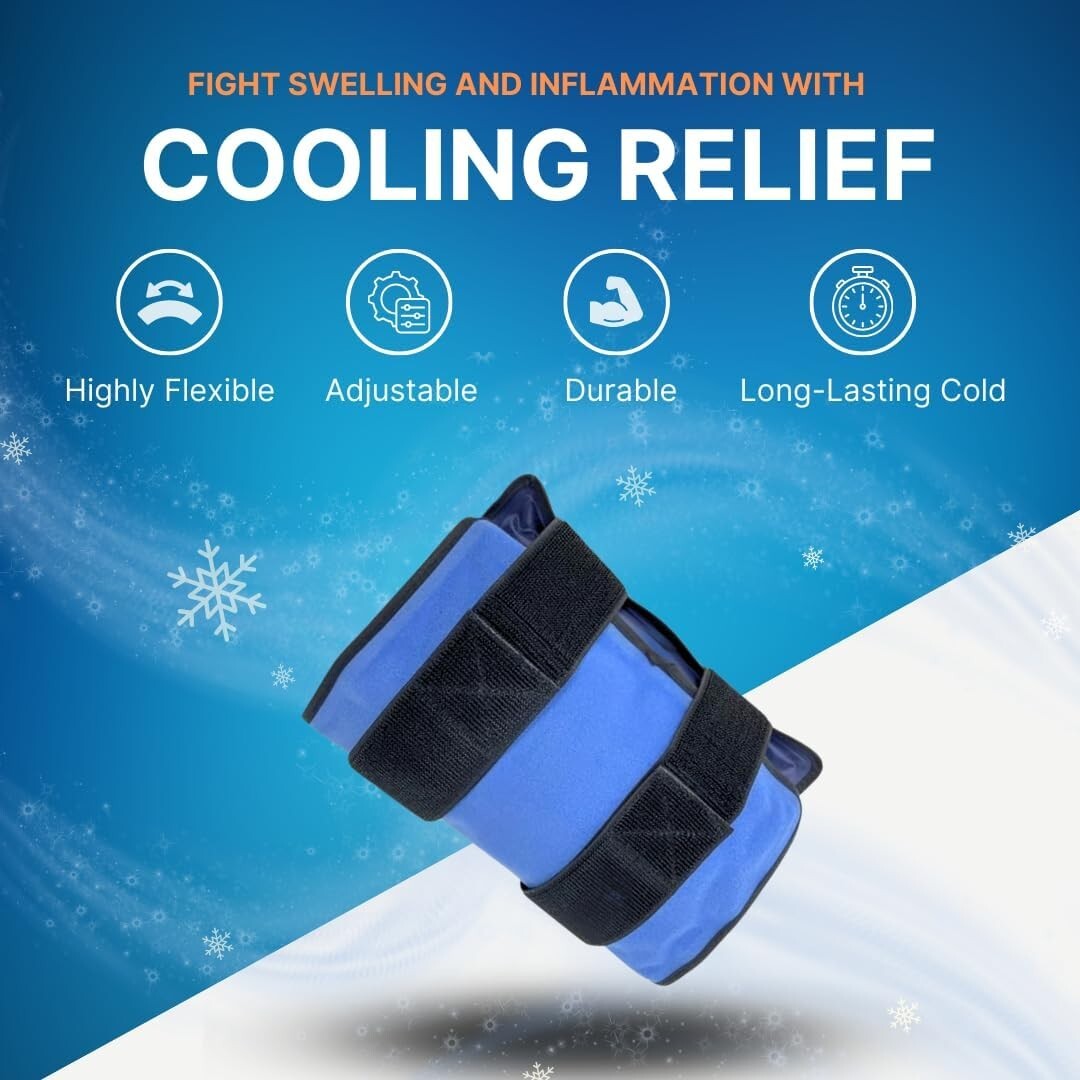 Colder For Longer: FlexiKold Reusable Ice Packs for Muscle Pain & Injuries