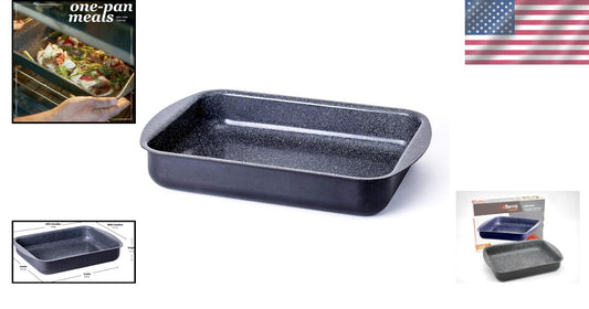 Deep Nonstick Ceramic Roasting Tray - Perfect for Family Feasts & Basting