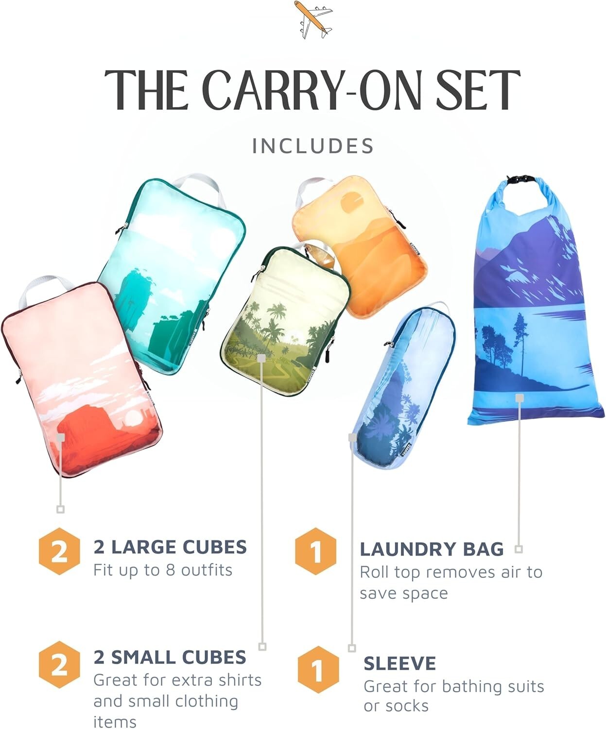 Expandable Compression Packing Cubes - Maximize Carry-On Space Effortlessly