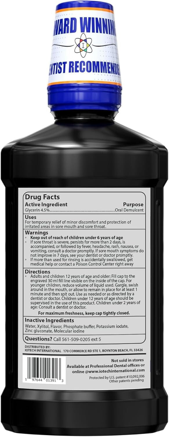 Max Relief ioRinse MR: Oncologist-Approved Oral Rinse for Sensitive Mouths - 1L