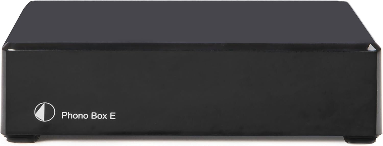 Black Phono Box E Preamplifier with Gold-Plated RCA - Optimal Sound Quality