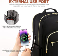 Load image into Gallery viewer, Lightweight 15.6-Inch Laptop Backpack with Anti-Theft Pocket and USB Charger