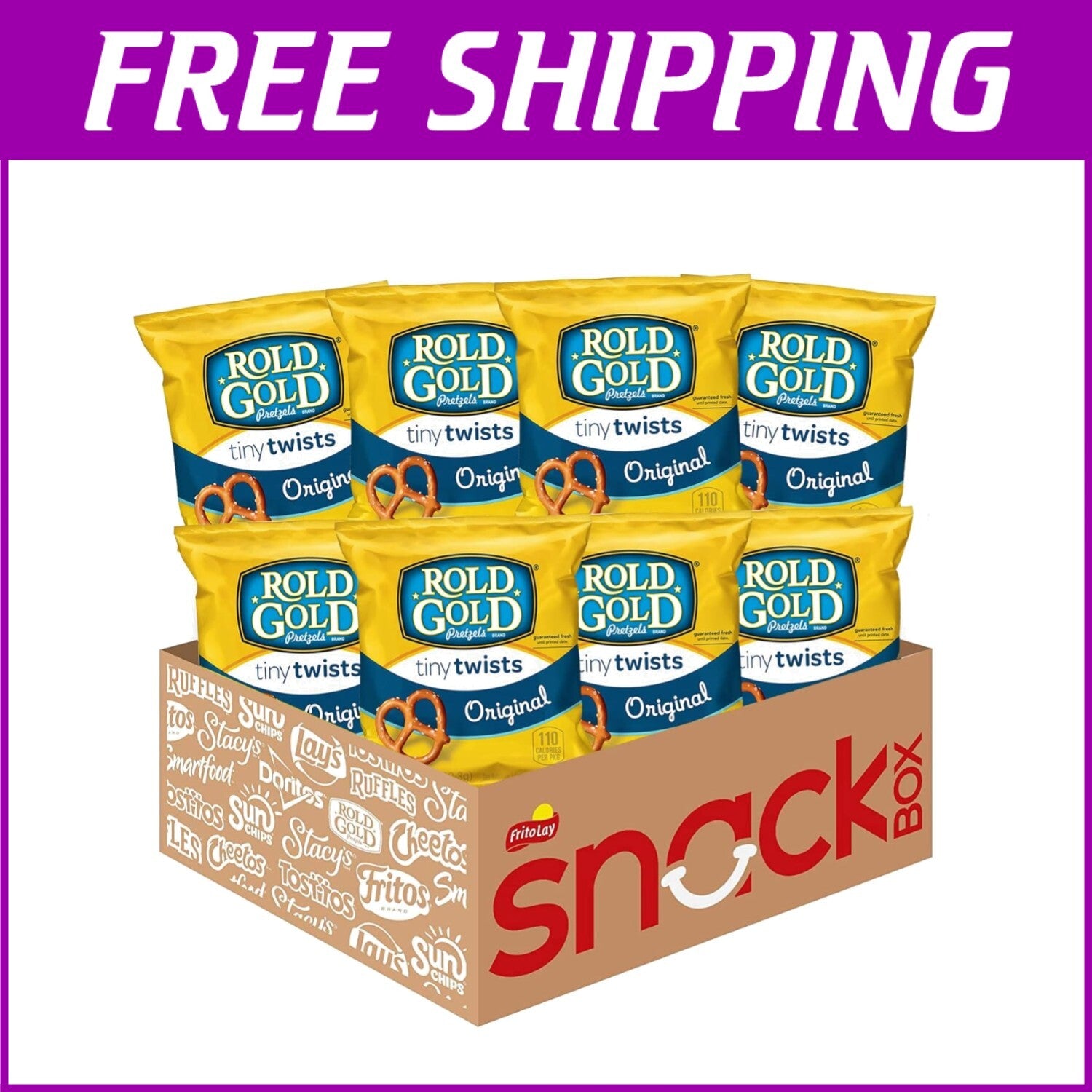 America's Favorite Pretzel Twists - 1oz Bags, 88 Count for On-the-Go Snacking