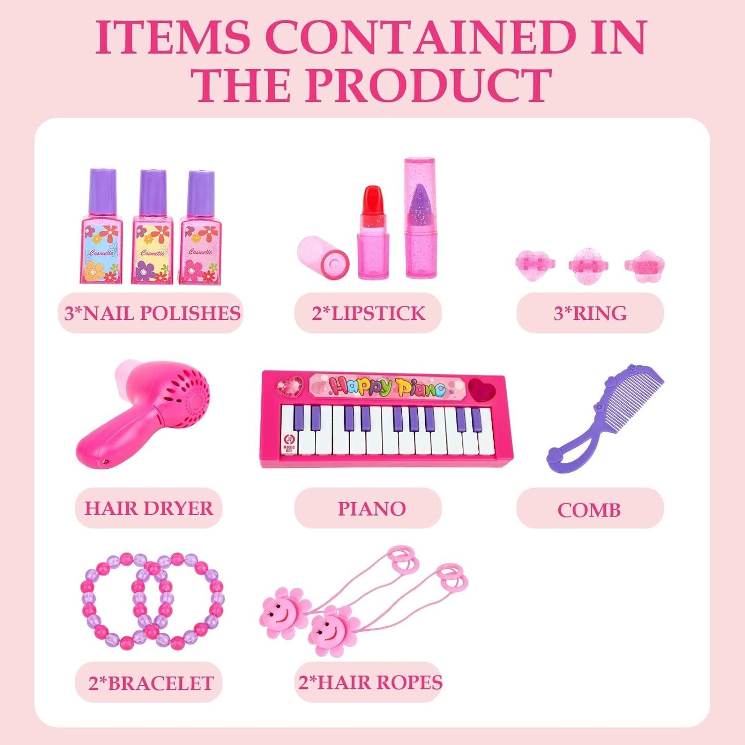 Delightful Vanity Makeup Table Set with Musical Organ for Little Girls' Dreams