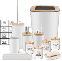 Load image into Gallery viewer, Durable and Stylish 11-Piece White Bathroom Essentials - Perfect Gift Option