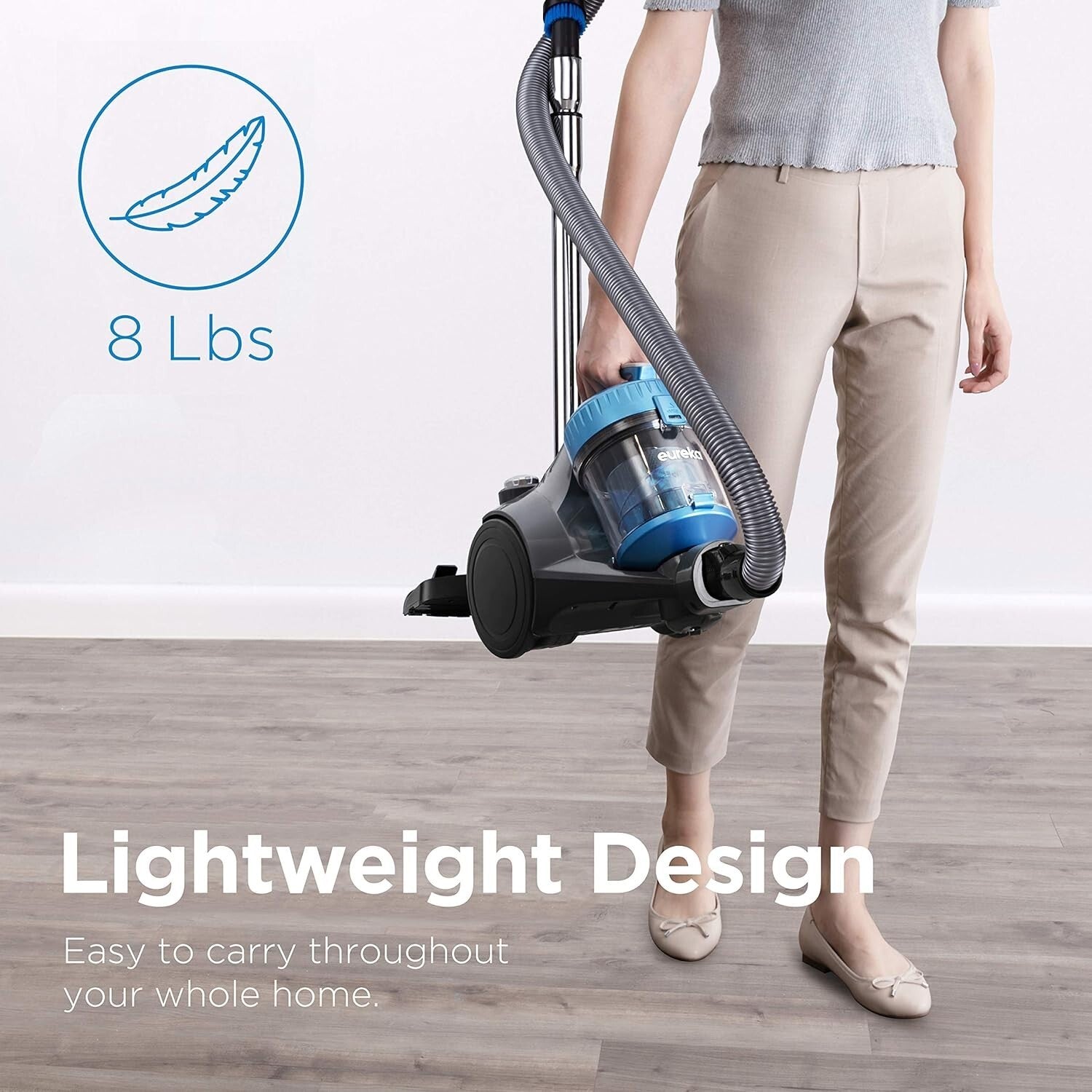Effortless Cleaning with WhirlWind 2.5L Bagless Vacuum - Powerful Blue Canister