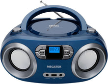 Load image into Gallery viewer, Stylish Portable Boombox with FM Stereo, Bluetooth, and USB - Blue Jay Edition