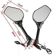 Load image into Gallery viewer, Unique Skeleton Hand Design Motorcycle Mirrors with LED Turn Signals - Set of 2