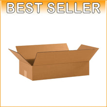 Load image into Gallery viewer, Kraft Corrugated 18x10x4 Boxes, 25 Pack - Eco-Friendly &amp; Strong Storage Solution