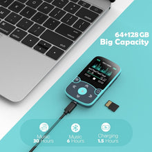 Load image into Gallery viewer, 64GB Bluetooth 5.3 MP3 Player with Clip - Ultimate Sport Companion in Blue