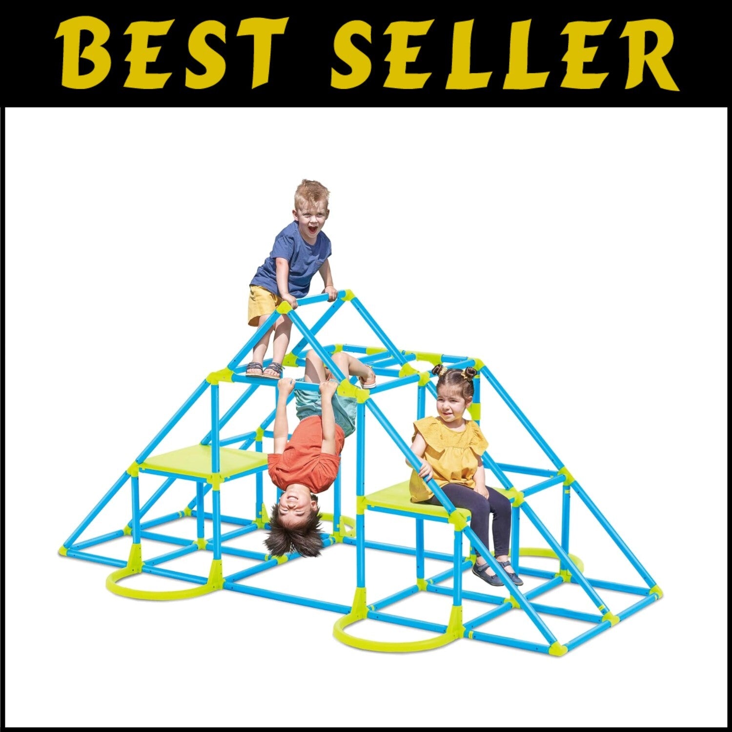 Lightweight Indoor/Outdoor Kids Climbing Tower - Mega Pyramid Design, 3-8 Years