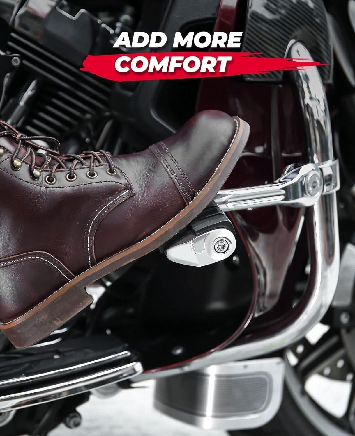 Chrome 1 1/4-Inch Highway Pegs for Harley Touring Models - Enhanced Comfort