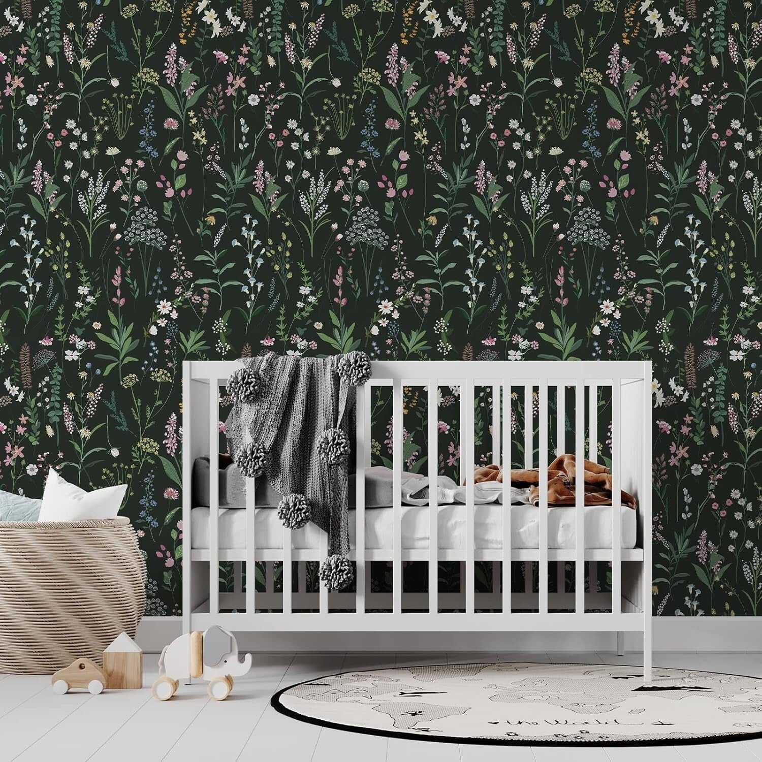 Garden Block Floral Peel and Stick Wallpaper - Easy Install for Modern Decor