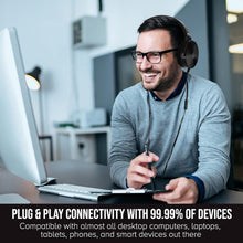 Load image into Gallery viewer, Comfortable Swivel On-Ear Headphones with Mic - Perfect for Students &amp; Travel