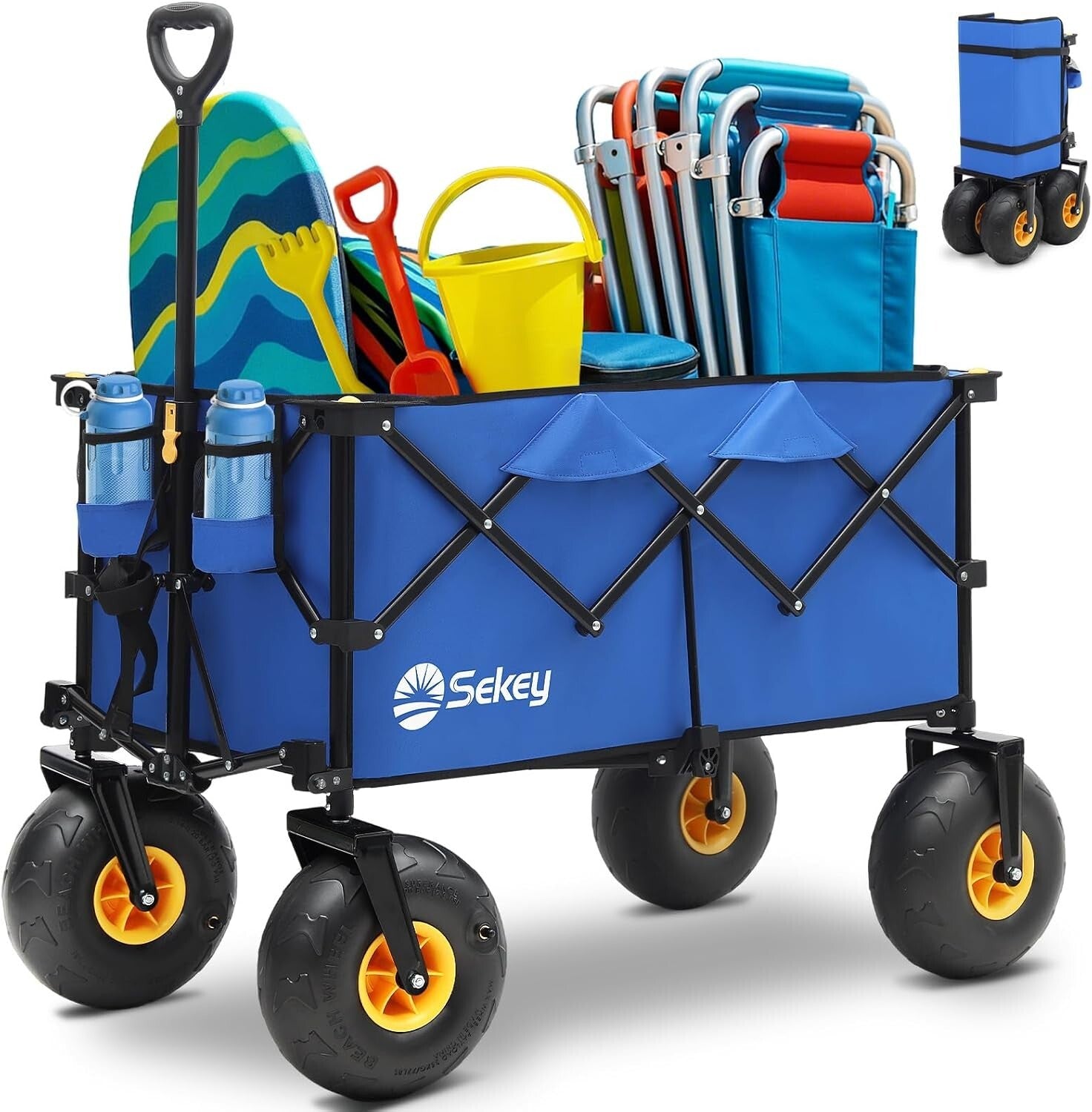Beach-Ready 440lb Capacity Wagon with 9" Wheels – Perfect for Outdoor Adventures