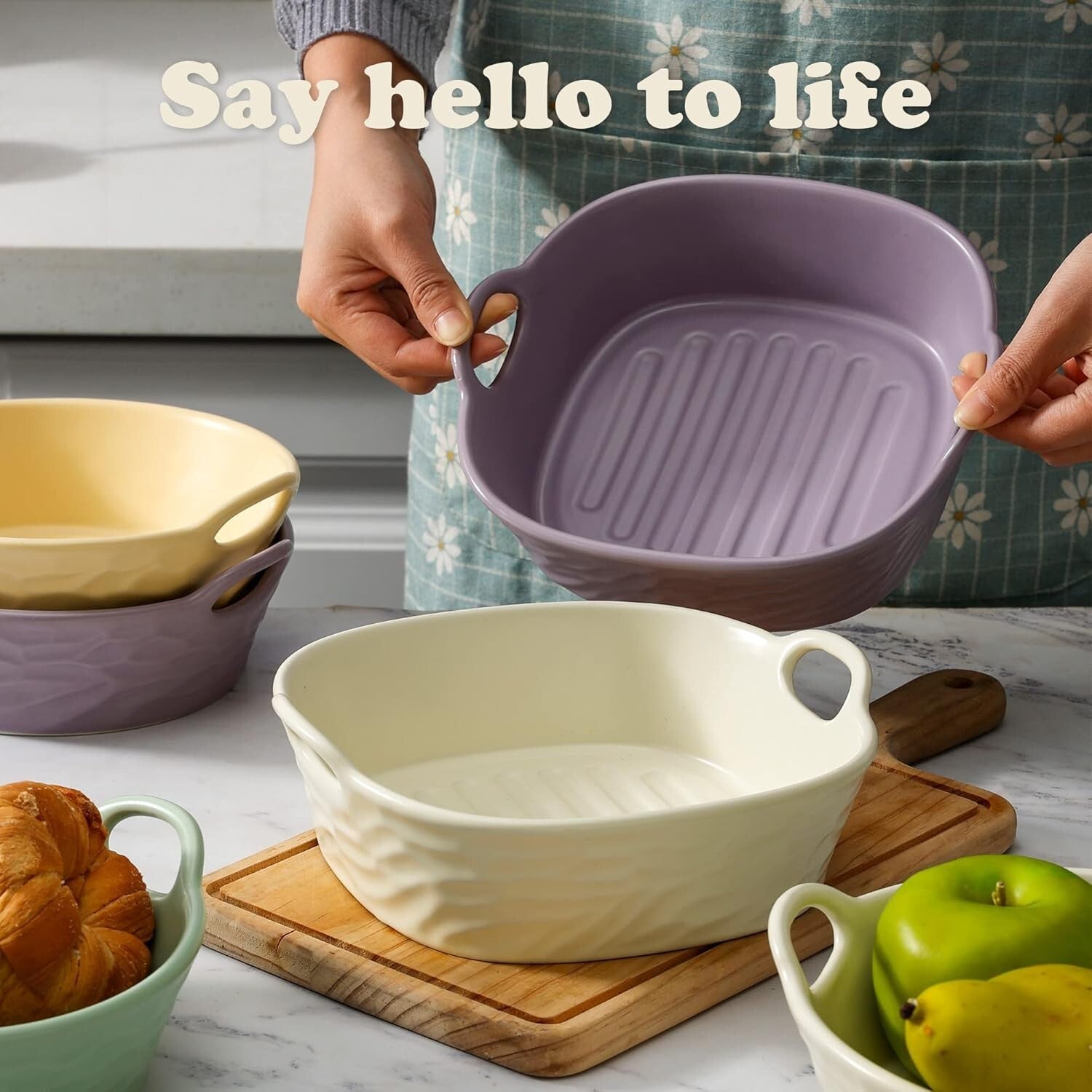 Elegant 8.5" Ceramic Air Fryer Liners – Reusable & Perfect for All Cooking Needs