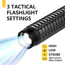 Load image into Gallery viewer, Lightweight Rechargeable Self-Defense Flashlight with Adjustable Length &amp; Power