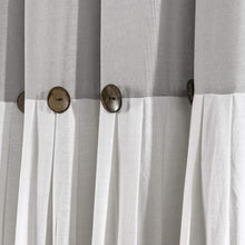 Load image into Gallery viewer, Charming Gray &amp; White Linen-Like Shower Curtain 72"W x 78"L for Farmhouse Style