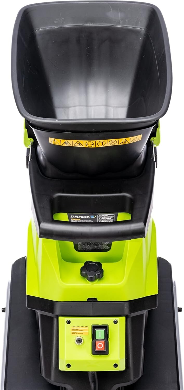 Earthwise 15-Amp Electric Garden Chipper with Collection Bin for Easy Composting