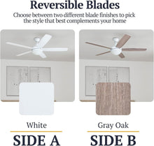 Load image into Gallery viewer, Modern Tri-Mount 52” Ceiling Fan with 5 Blades &amp; LED Light - Farmhouse Style