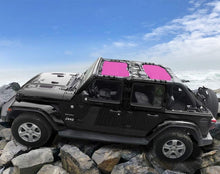 Load image into Gallery viewer, Pink Mesh Sun Shade Top for Jeep Wrangler JL 2018-2023 – UV Blocker &amp; Noise R...
