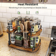 Load image into Gallery viewer, Revolving Lazy Susan Spice Rack with Adjustable Height - Perfect for Cabinets