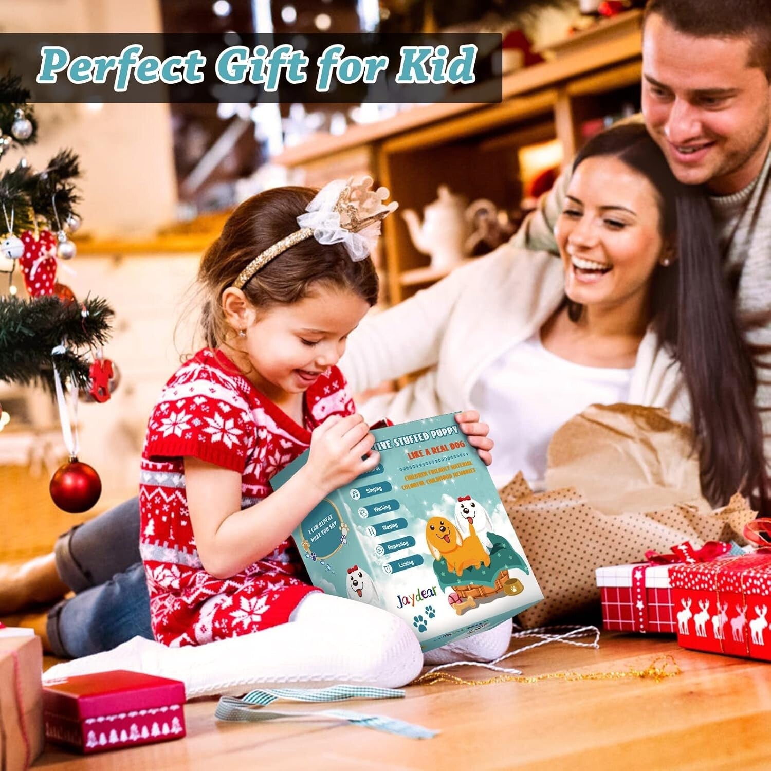 Cute Remote-Controlled Interactive Dog for Children Ages 2-4 - Birthday Gift