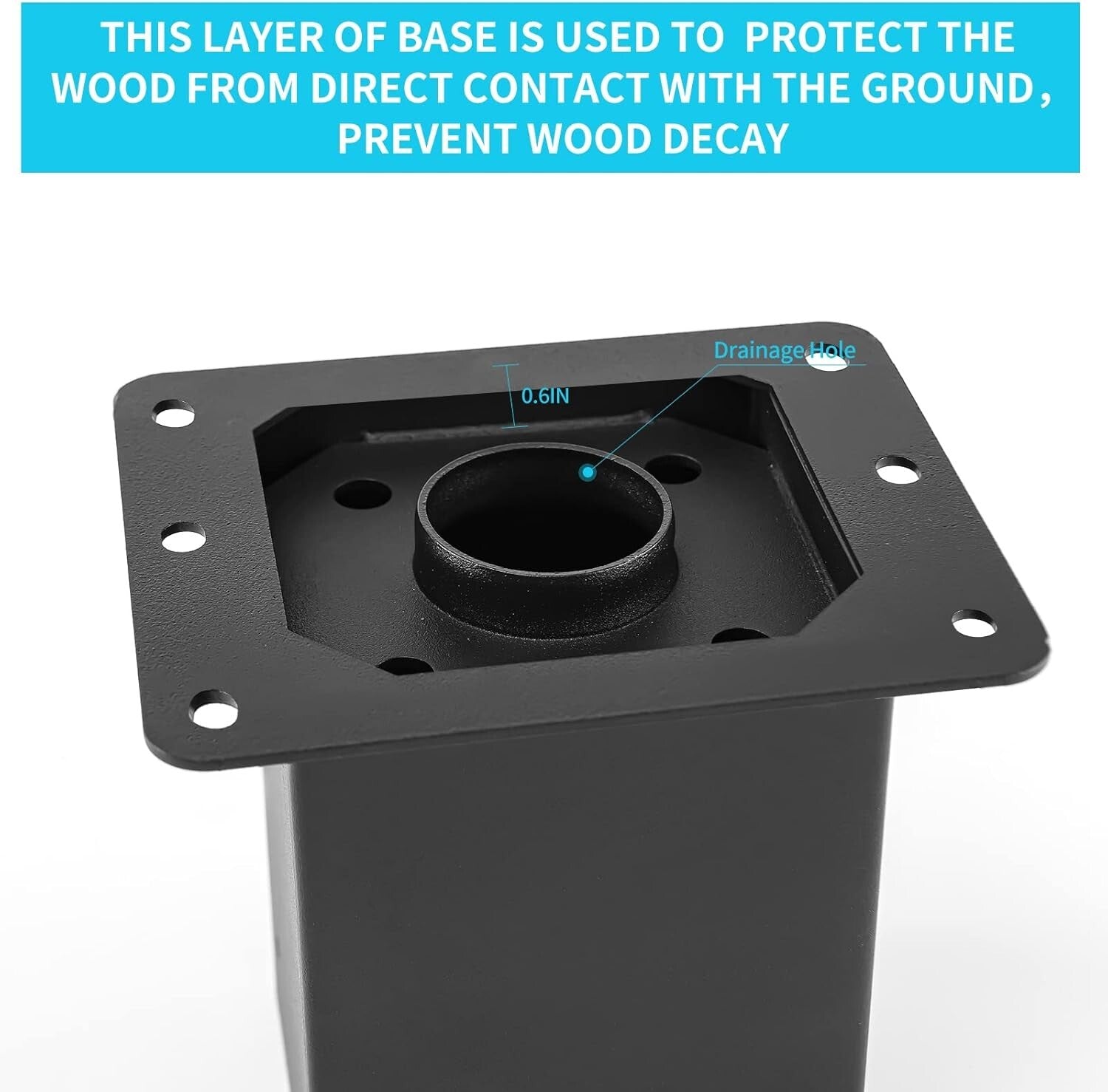 Versatile 4x4 Post Base Brackets - Complete Kit with Fixing Hardware Included