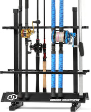 Load image into Gallery viewer, Compact Fishing Rod Holder - 24 Slots for All Rod Types, Garage Essential