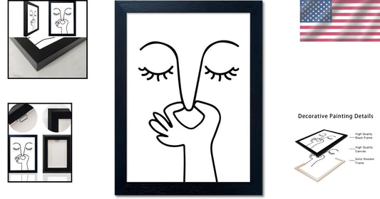 Funny Guest Toilet Wall Sign - Modern Black and White Art for Bathrooms