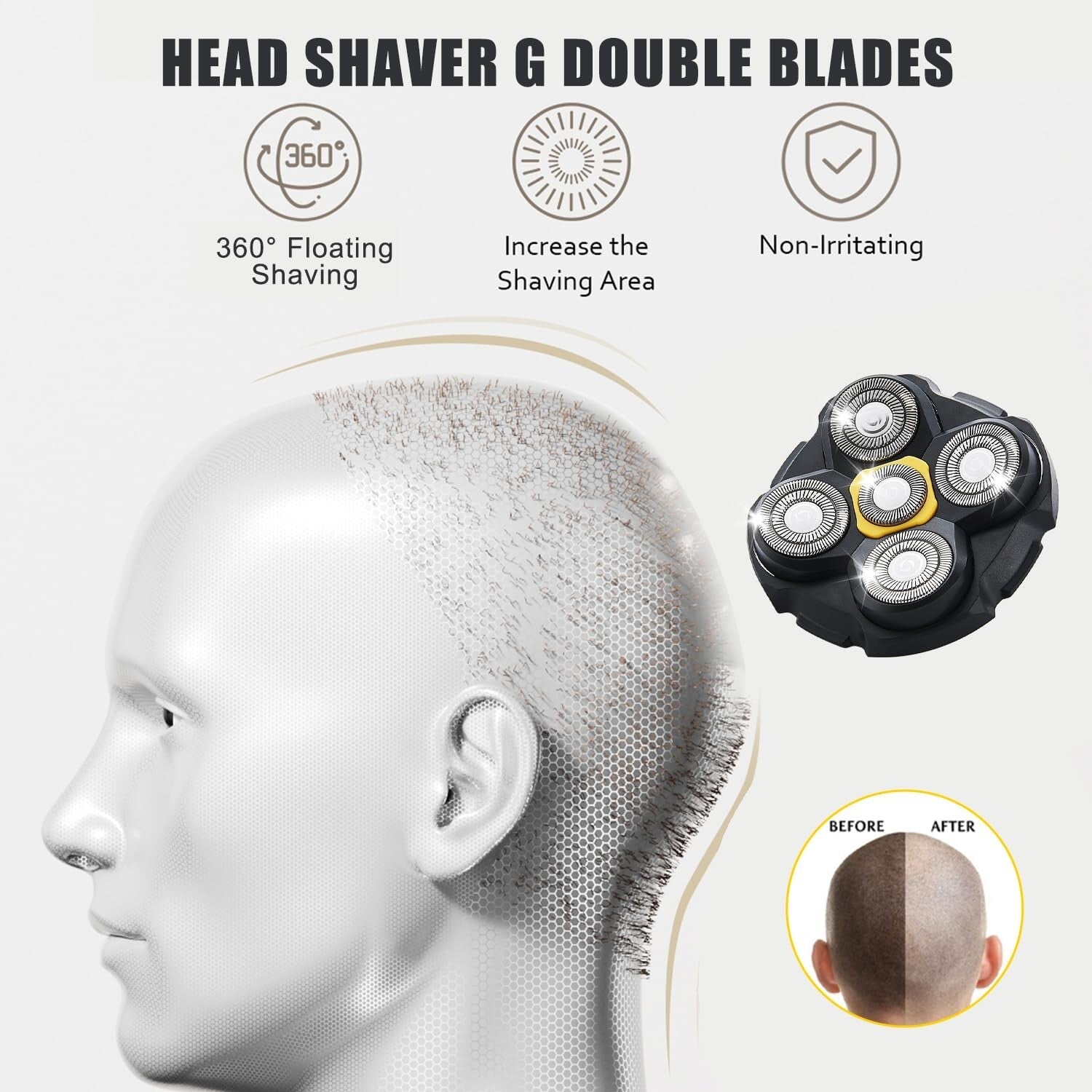 4-Pack Shaver Replacement Heads for MicroTouch Titanium - Gentle & Efficient