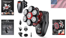 Load image into Gallery viewer, Rechargeable 5-in-1 Bald Men’s Shaver with Magnetic Shaving Head and LED Display
