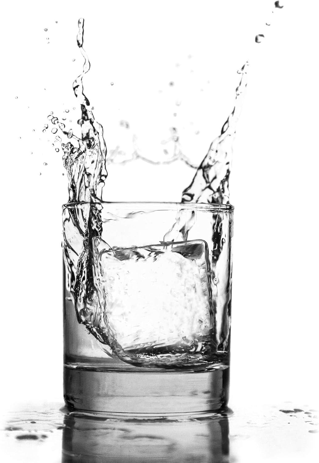 Directional Freezing Ice Cube Mold - Makes 4 Clear, Dilution-Free Whiskey Cubes