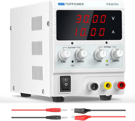 Multi-Function Variable DC Power Supply with 4-Digit Display - Ideal for DIY