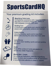 Load image into Gallery viewer, All-Ages Sports Card Grading Kit: Includes LED Lamp, Gloves, and Cleaning Cloths