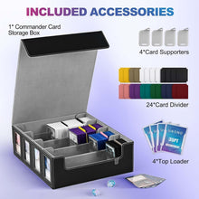 Load image into Gallery viewer, Durable Trading Card Case with Removable Lid and 24 Dividers - Perfect for MTG