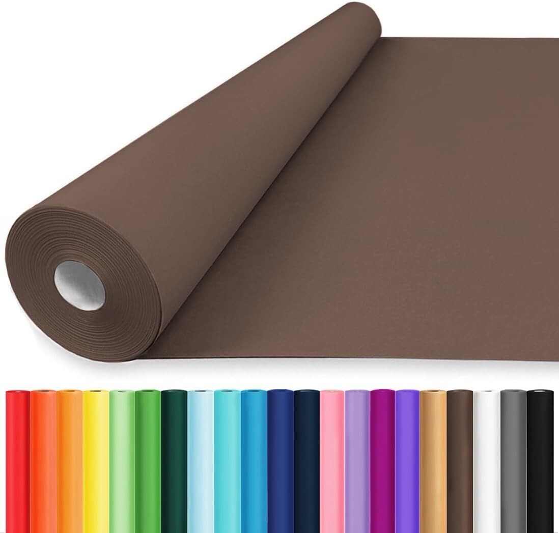 36"x2400" Eco-Friendly Chocolate Brown Kraft Paper - Ideal for Elegant Wrapping