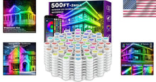 Load image into Gallery viewer, 500FT Premium Outdoor RGB Lights with Bluetooth App &amp; Music Sync - All Seasons