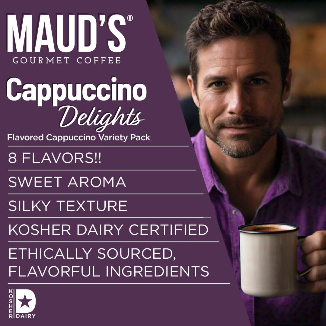 Delicious Cappuccino Coffee Pods Variety, 56 Pods – Rich Flavors & Easy Brewing
