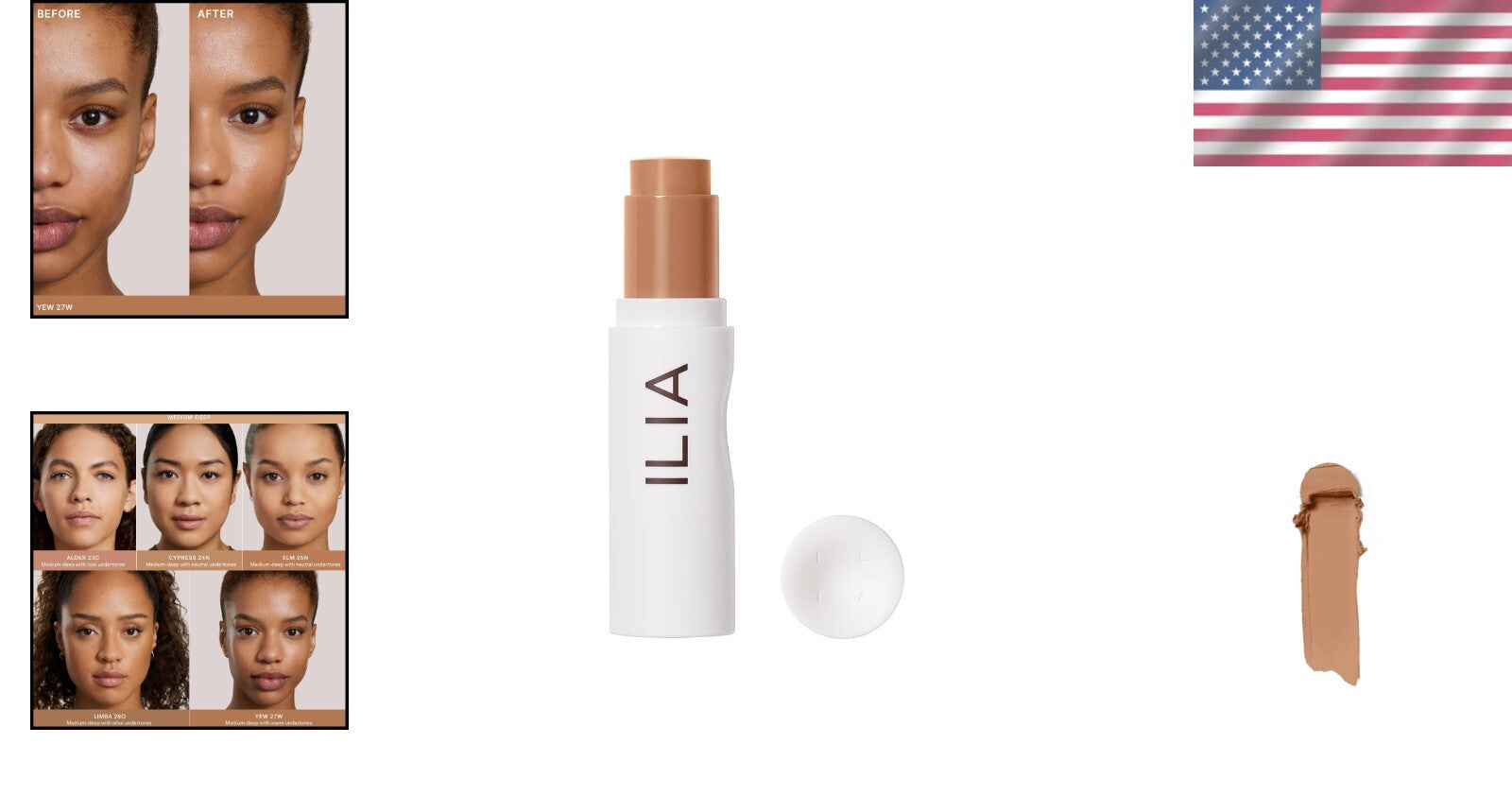 Vegan Complexion Stick - Non-Toxic Foundation & Concealer for Flawless Skin 27W