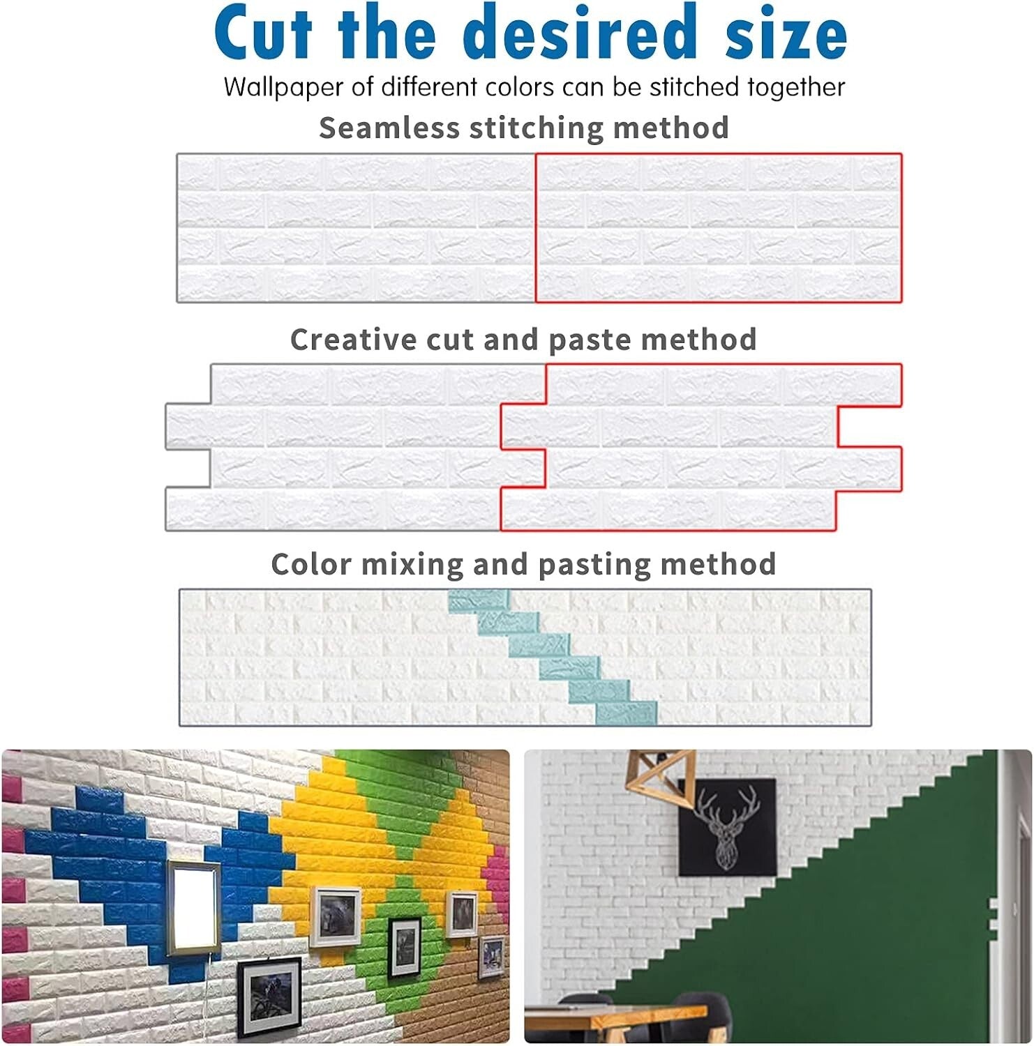 40 PCS Self-Adhesive 3D Brick Wall Panels - 58 Sq Feet of Modern Elegance